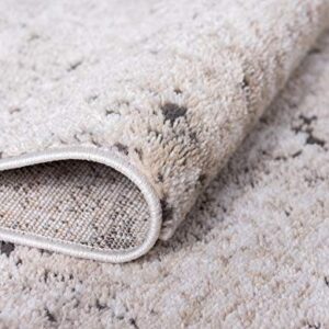 Unique Loom Portland Collection Area Rug - Astoria (9' x 12' Rectangle, Beige/ Gray)