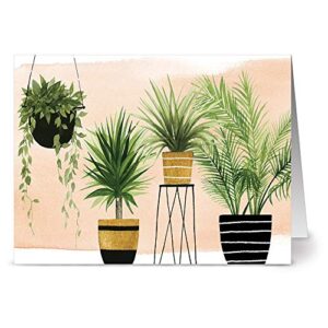 All Occasion Greeting Cards Assortment – 72 Pack - 6 Unique Indoor Oasis Design Series Set – KRAFT ENVELOPES INCLUDED – Blank Greeting Card – Glossy Cover Blank Inside – By Note Card Café