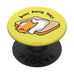 gudetama the lazy egg busy being lazy popsockets popgrip: swappable grip for phones & tablets