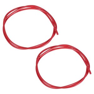 uxcell 2pcs ptfe tube fit filament 1.75 for 3d printer high temperature tubing 3.28ft 2mmidx4mmod red