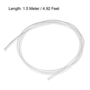 uxcell PTFE Tube 4.9Ft - ID 4mm x OD 6mm Fit Filament 3mm for 3D Printer Transparent