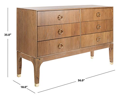 Safavieh Couture Home Lorna Rustic Oak 6-drawer Dresser