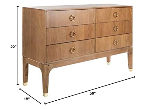 Safavieh Couture Home Lorna Rustic Oak 6-drawer Dresser