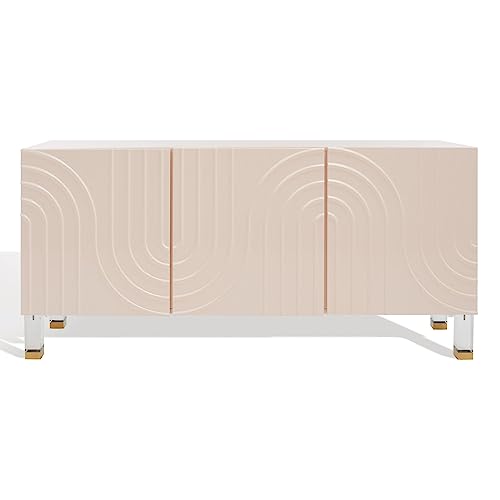 Safavieh Couture Home Saturn-Art Deco-Light Pink Acrylic 3-door Sideboard