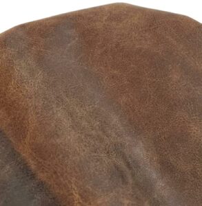 nat leathers | brown distressed 2 tone oily faux vegan leather pu (peta approved vegan) | 1 yard 36 inch x 54 inch cut by yard pleather 0.9 mm upholstery | brown crazy horse distress 36"x54"