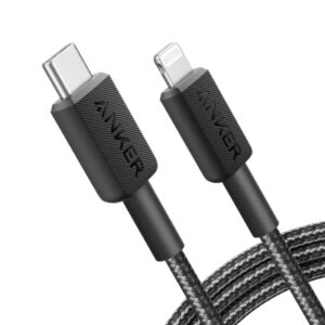 Anker USB C to Lightning Cable [6ft MFi Certified] Powerline+ II Nylon Braided Cable for iPhone 13 13 Pro 12 Pro Max 12 11 X XS XR 8 Plus, AirPods Pro, Supports Power Delivery (Black)