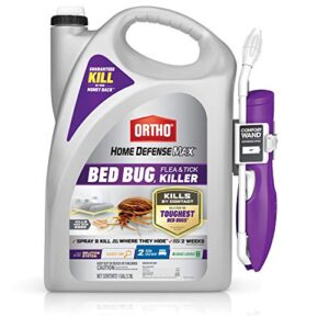 ortho home defense max bed bug, flea and tick killer - with ready-to-use comfort wand, kills bed bugs and bed bug eggs, bed bug spray , 1 gal.