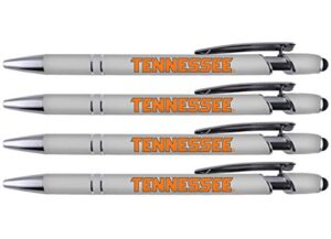 greeting pen tennessee soft touch coated metal pen 4 pack (4003), white, multi