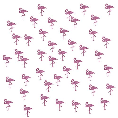 Glitter Pink Flamingo Confetti Decoration for Tropical Flamingo Christmas Party,100Pcs/pack (Pink Flaminglo)
