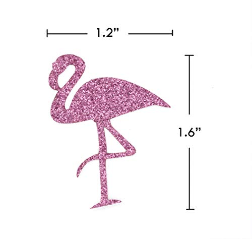 Glitter Pink Flamingo Confetti Decoration for Tropical Flamingo Christmas Party,100Pcs/pack (Pink Flaminglo)