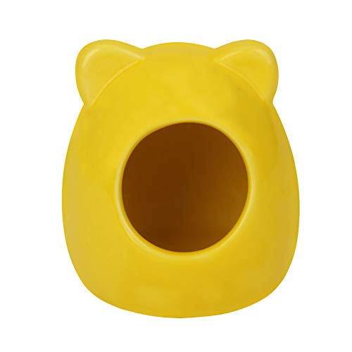 POPETPOP Ceramic Hamster Hideout Nest - Hamster Sand Bath Rat Dust Bath - Summer Cool Small Animal Pet Nesting Habitat Cage Random Colors