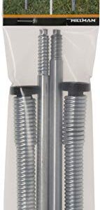 Hillman 847396 Driveway Marker Stake with Spring Back Action for Snow Poles or Rods and Student Drivers, Reflective Silver