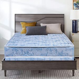 9-inch medium firm tight top innerspring fully assembled double sided mattress and box spring/foundation, good for the back