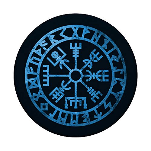 Vegvisir viking compass rune protection symbol Celts Nordic PopSockets Swappable PopGrip