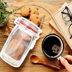 arssilee reusable mason jar bottles bags (20 counts/500ml x10+ 150ml x 10) kitchen organizer children's snacks snacks, bread, cookies, fresh bags food storage bags travel camping