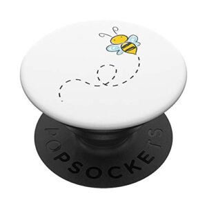 cute bumble bee cartoon popsockets swappable popgrip