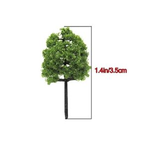 HO Scale Trees, Mystear 50PCS HO OO Scale 1:100 Model Trees 1.4in/3.5cm Train Railroad Park Scenery Architecture Fake Trees for DIY Crafts, Building Model, Landscape