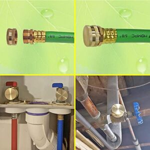 HQMPC Garden Hose Cap with Washer Brass Hose End Garden Hose Connector Brass Cap 3/4" NH 6Pcs Garden Hose Female Fitting Cap