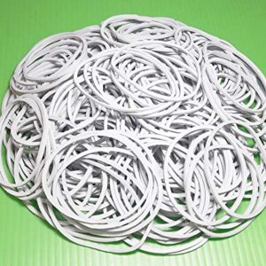 200 Pcs 1.5" 38mm White Rubber Bands Bulk Elastic Wide Money Rubber Bands Stationery Holder Thermostability Rubber Bands Strong Elastic Band Loop Office Supplies