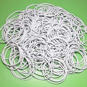 200 Pcs 1.5" 38mm White Rubber Bands Bulk Elastic Wide Money Rubber Bands Stationery Holder Thermostability Rubber Bands Strong Elastic Band Loop Office Supplies