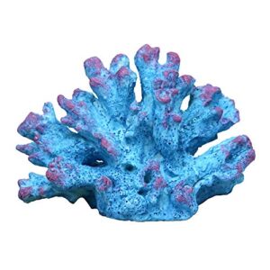 Danmu 1Pc of Polyresin Coral Ornaments, Aquarium Coral Decor 7" x 3 1/3" x 4 7/10" for Fish Tank Aquarium Decoration