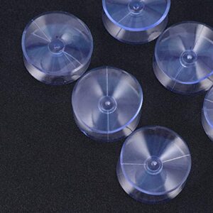 NUOBESTY Mirror Sucker Pads Transparent Double-Sided Cups PVC Plastic Clear Suction Rubber Pads for Glass Silicone Suckers Without Hooks 12 Pcs 10 x 30mm (Transparent)