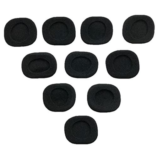 Replacement Ear Pads Foam Covers - Compatible with BlueParrott B250-XT, B250-XTS, B250-XT+, Plantronics, Jabra Voice 150, VXI CC Pro, AddaSound (10-Pack)