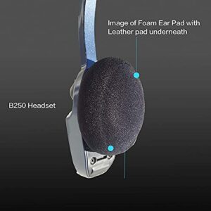 Replacement Ear Pads Foam Covers - Compatible with BlueParrott B250-XT, B250-XTS, B250-XT+, Plantronics, Jabra Voice 150, VXI CC Pro, AddaSound (10-Pack)