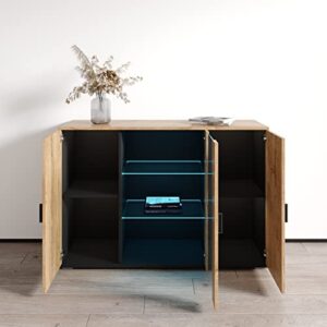 MEBLE FURNITURE & RUGS Soho S7 3D Modular Modern 47" Wide Sideboard