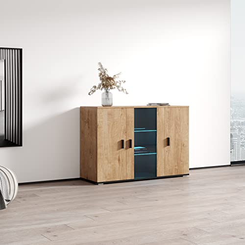 MEBLE FURNITURE & RUGS Soho S7 3D Modular Modern 47" Wide Sideboard