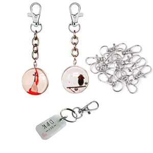 Metal Swivel Clasps Lanyard Snap Hook - 120pcs Lobster Claw Clasp for Keychain Crafts (Silver)