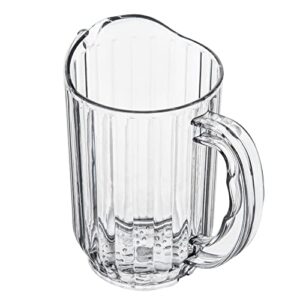 Restaurantware Base 32 Ounce Beer Pitcher, 1 Durable Restaurant Pitcher - Hard Plastic, Serve Soda, Lemonade, Juice, or Sangria, Clear Plastic Water Pitcher, For Bars, Parties, or Homes