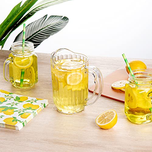 Restaurantware Base 32 Ounce Beer Pitcher, 1 Durable Restaurant Pitcher - Hard Plastic, Serve Soda, Lemonade, Juice, or Sangria, Clear Plastic Water Pitcher, For Bars, Parties, or Homes