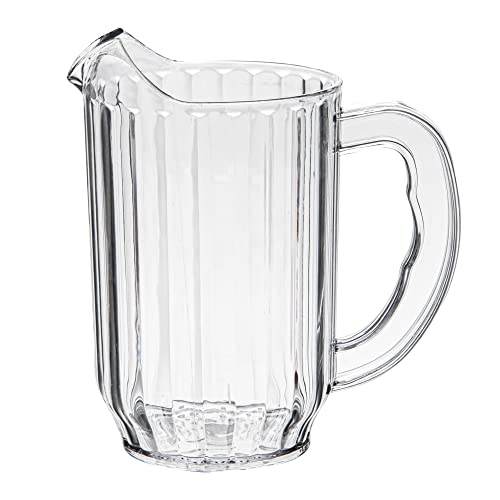 Restaurantware Base 32 Ounce Beer Pitcher, 1 Durable Restaurant Pitcher - Hard Plastic, Serve Soda, Lemonade, Juice, or Sangria, Clear Plastic Water Pitcher, For Bars, Parties, or Homes