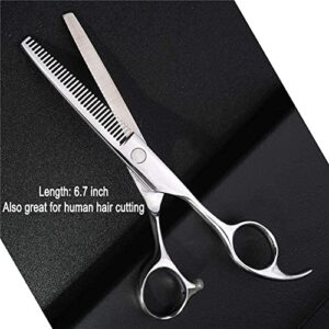 Dog Grooming Scissors,Pet Grooming Scissors,Thinning,Straight,Curved Down Shears great for Groomers and Home Grooming