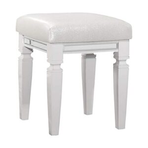 lexicon laoghaire fabric vanity stool, white