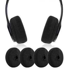 jarmor earpads sweater cover protectors with knit fabric for beats solo 3 / 2 wireless / wired, solo hd / mixr / ep headphones and other headsets with 1.57 - 3.14 inch ear cushions [ 2 pairs ] (black)