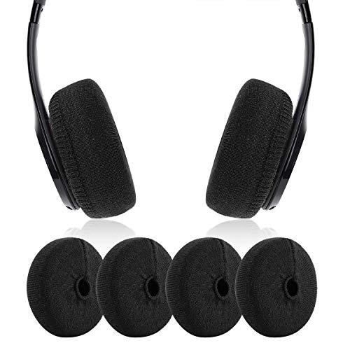 JARMOR Earpads Sweater Cover Protectors with Knit Fabric for Beats Solo 3 / 2 Wireless / Wired, Solo HD / Mixr / EP Headphones and Other Headsets with 1.57 - 3.14 Inch Ear Cushions [ 2 Pairs ] (Black)