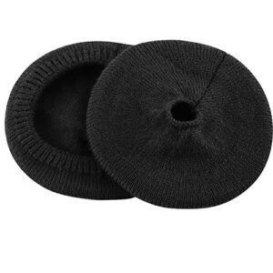 JARMOR Earpads Sweater Cover Protectors with Knit Fabric for Beats Solo 3 / 2 Wireless / Wired, Solo HD / Mixr / EP Headphones and Other Headsets with 1.57 - 3.14 Inch Ear Cushions [ 2 Pairs ] (Black)