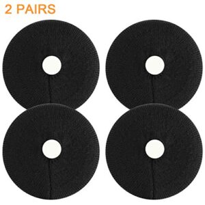 JARMOR Earpads Sweater Cover Protectors with Knit Fabric for Beats Solo 3 / 2 Wireless / Wired, Solo HD / Mixr / EP Headphones and Other Headsets with 1.57 - 3.14 Inch Ear Cushions [ 2 Pairs ] (Black)