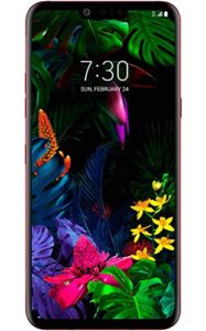 lg g8 thinq lmg820tm (128gb, 6gb ram) 6.1" 4g lte at&t, t-mobile unlocked - gsm only (carmine red) (renewed)