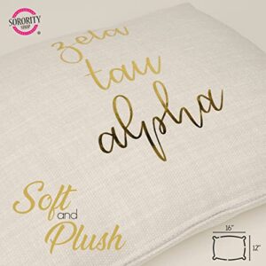 Sorority Shop Kappa Kappa Gamma Pillow – Gold Script Design, 12" x 16" Lumbar Pillow Sorority