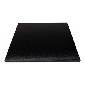 Restaurantware Pastry Tek 12 Inch x 1/2 Inch Thick Cake Drum, 1 Covered Edge Cake Board - Square, Grease Resistant, Black Cardboard Thick Cake Base, Durable, For Parties Or Catering