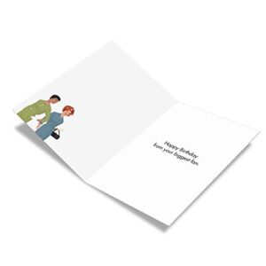 NobleWorks - 1 Funny Happy Birthday Card - Sarcastic Retro Humor, Bluntcard Stationery (Buyer Discretion Advised) - Fan Club C2999BDG