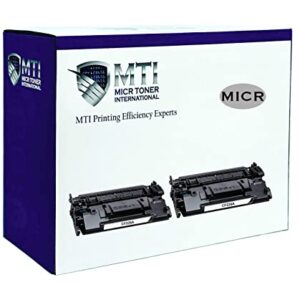 MTI 26A MICR Toner Compatible Replacement for HP 26A 26X | Laser Printer M402 M402dn M402n M402dw M426fdn M426fdw | CF226A CF226X Check Printing Ink Cartridge (Pack of 2)
