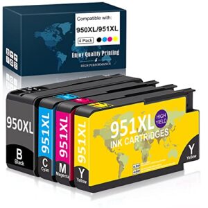 compatible ink cartridge replacement for hp 950xl 951xl 950 951 ink cartridge works with hp officejet pro 8600 8610 8620 8100 8630 8660 8640 8615 8625 276dw 251dw 271dw