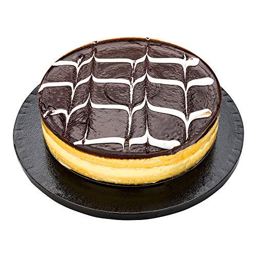 Restaurantware Pastry Tek 10 Inch x 1/2 Inch Thick Cake Drum, 1 Covered Edge Cake Board - Round, Grease Resistant, Black Cardboard Thick Cake Base, Durable, For Parties Or Catering