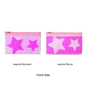 Cute Pencil Case for Girls Kids Mermaid Sequin Pencil Pouch Pen Holder Cosmetic Makeup Organizer Bag Purse for Women