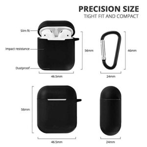 Airpods Case Personalized Black TPU Soft Rubber Accessories Full Protective Shockproof Case for AirPods 2 & 1 Giraffe