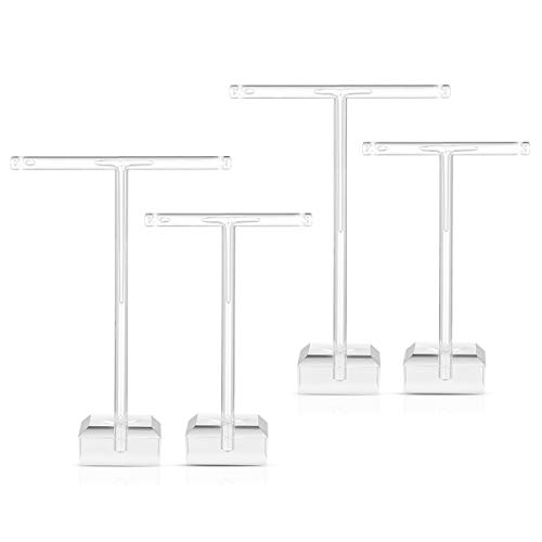 TOPBATHY Acrylic Jewelry Tree Stand,Earring Holder,Hanging Jewelry Organizer,for Necklaces Bracelet Earrings and Ring (4pcs)